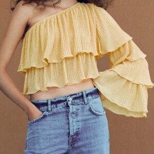 Ruffled Asymmetrical Top